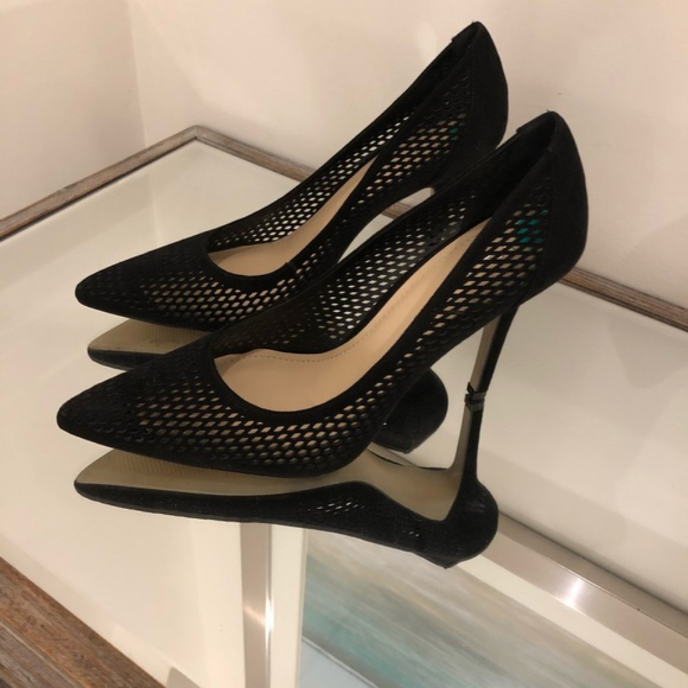 BCBG Black Lattice Heels